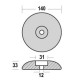 Flange Anode Zinc from 50 to 140mm Dia - 800100X - Rakicevic